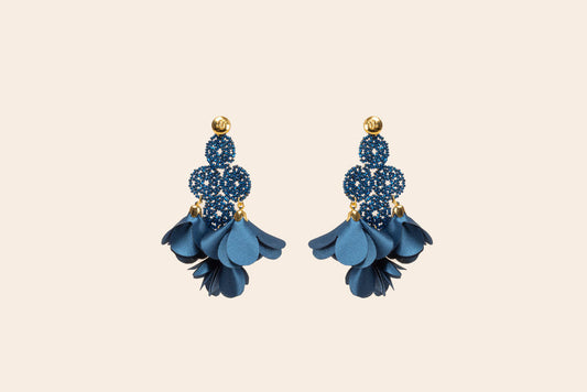 Aretes Tejidos con Flores